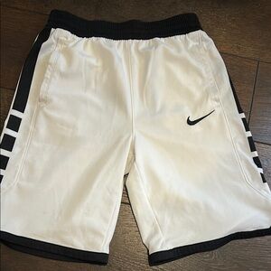 Nike Kids White and Black Shorts